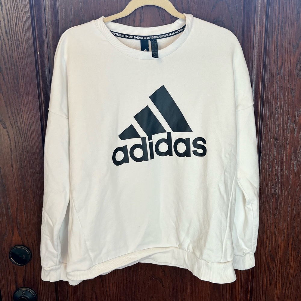 White Adidas Women’s Crewneck